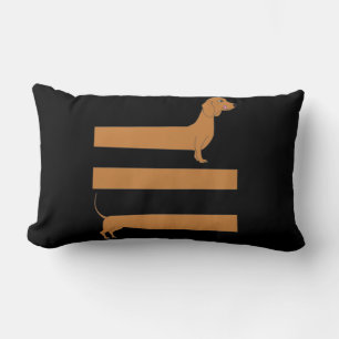 Very long Dachshund funny Lumbar Pillow