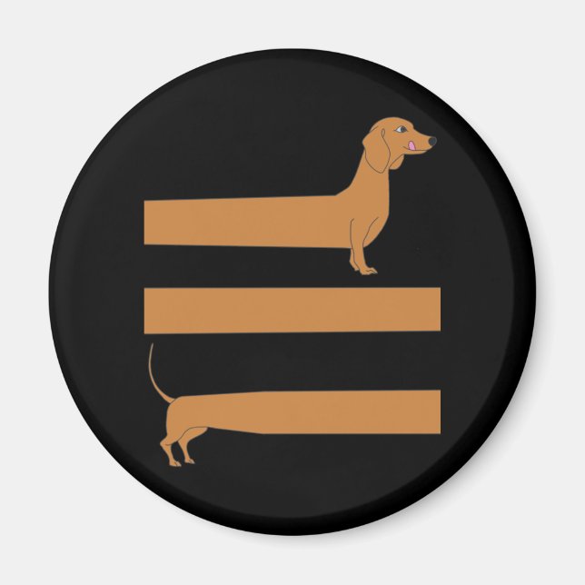 Very long Dachshund funny Magnet (Front)