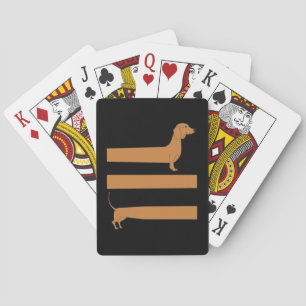 Very long Dachshund funny Playing Cards