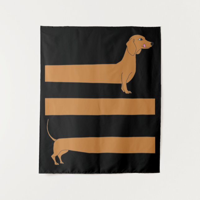 Very long Dachshund funny Tapestry (Front)