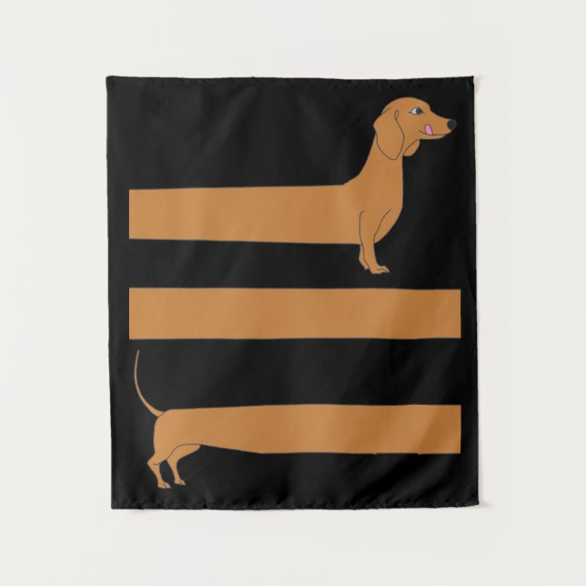 Very long Dachshund funny Tapestry (Front)