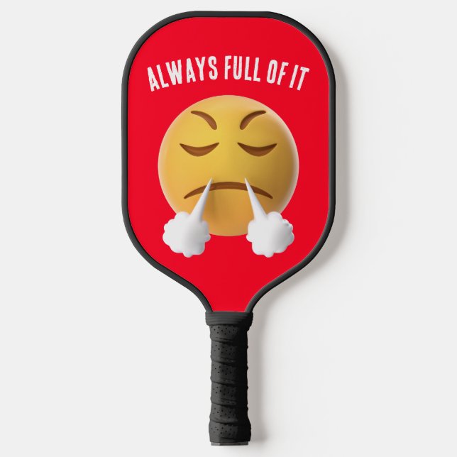 VERY MAD EMOJI DESIGN PICKLEBALL PADDLE (Front)