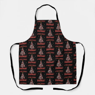 Very Merry Bunco Christmas Tree Dice Game Night Apron