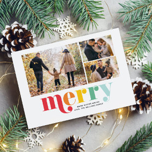 Very Merry Christmas Gallery of 3 Photos Holiday Card