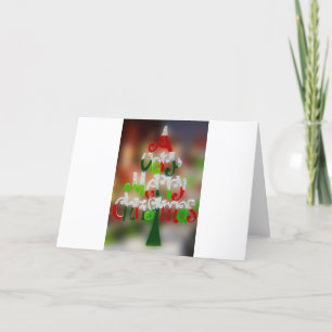 very merry christmas holiday card