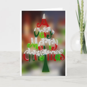 very merry christmas holiday card