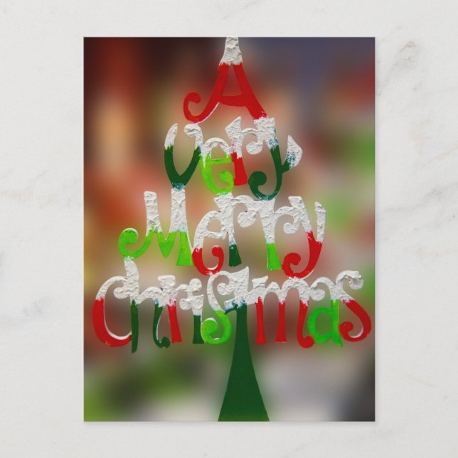 very merry christmas holiday postcard (Front)
