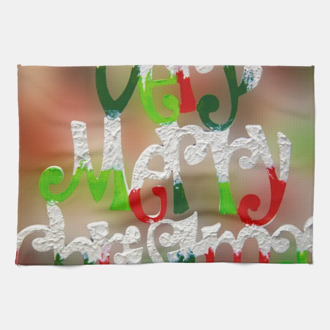 very merry christmas kitchen towel (Horizontal)