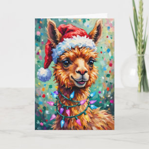 Very Merry Christmas Llama Card