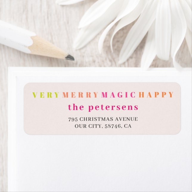 Very Merry Christmas modern typography colourful (Insitu)