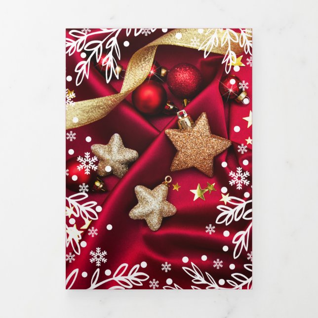 Very Merry Christmas. Multi Photo Tri-Fold Card (Cover)