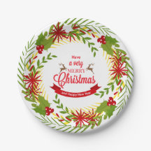 Very Merry Christmas Plates