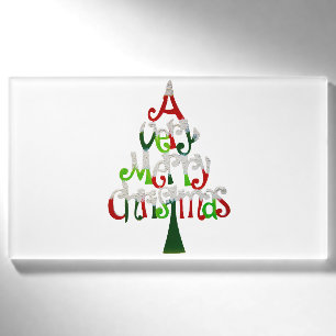 Very Merry Christmas Tree Name Tag