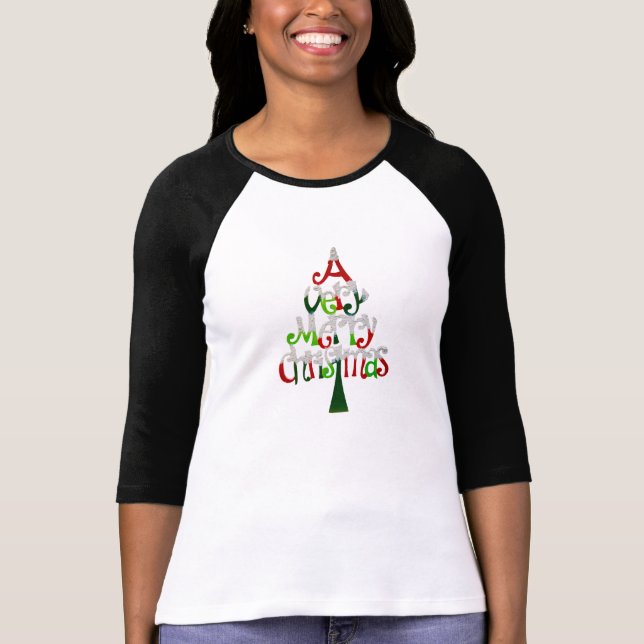 Very Merry Christmas Tree T-Shirt (Front)
