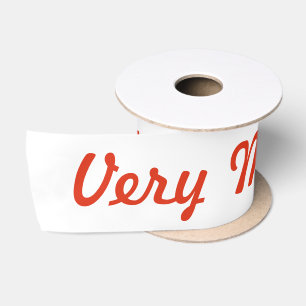 Very Merry Christmas White Satin Ribbon