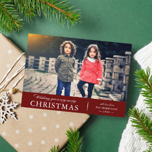 Very Merry Christmas Wishes Photo Holiday Card