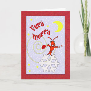 Very Merry Crawfish Holiday Card