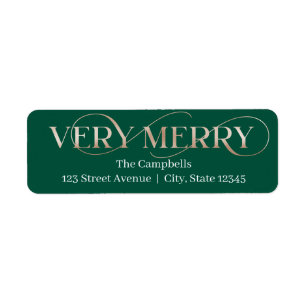 Very Merry EDITABLE COLOR Holiday Address Label