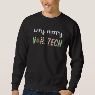 Very Merry Nail Tech Beauty Artist Christmas Tree Sweatshirt