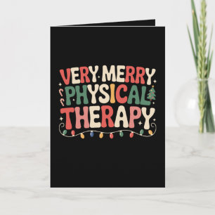 Very Merry Physical Therapy Christmas Tree Lights Card