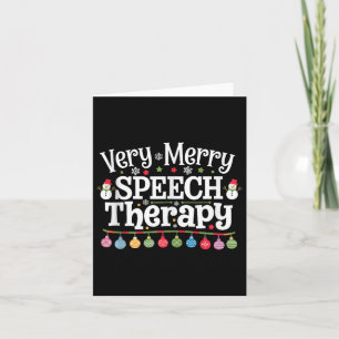 Very Merry Speech Therapy Christmas Speech Therapi Card
