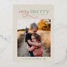 Very Merry Stars  Foil Invitation