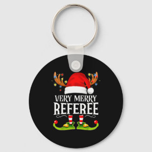 Very Merry X-mas Referee Matching Christmas  Keychain