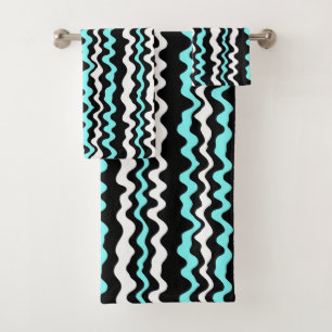 Very minimalist and simple flat and bold eclectic  bath towel set