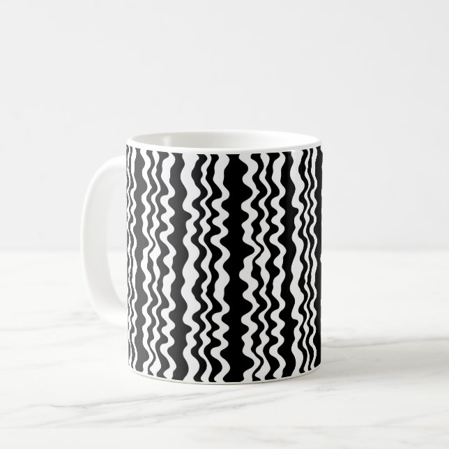 Very minimalist and simple flat and bold eclectic  coffee mug (Front Left)