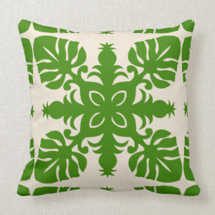 VERY MODERN HAWAIIAN QUILT PILLOW- pineapple Throw Pillow