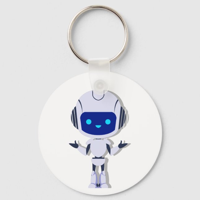 very modern robot design  keychain (Front)