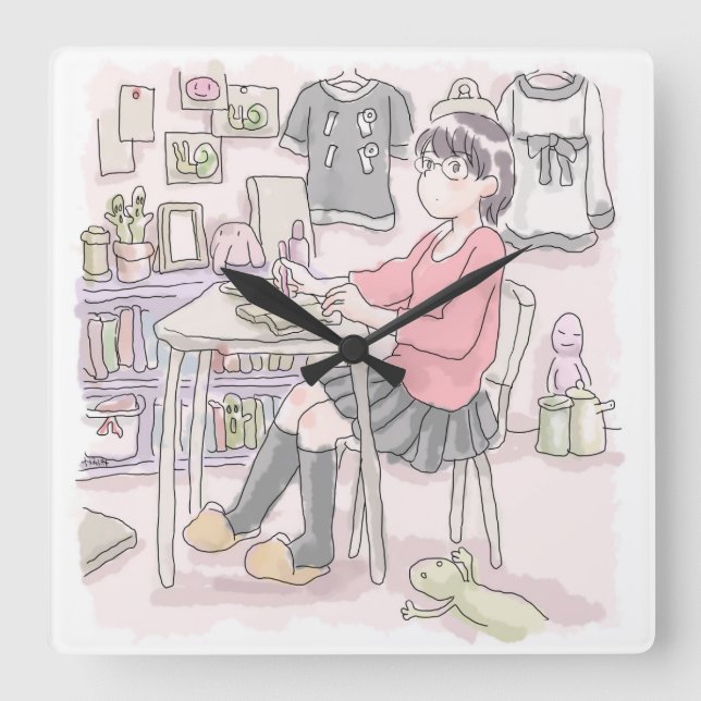 Very much square wall clock (Front)
