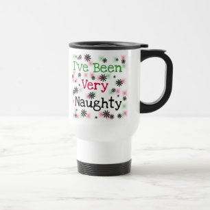 Very Naughty Christmas Holiday Humour Travel Mug