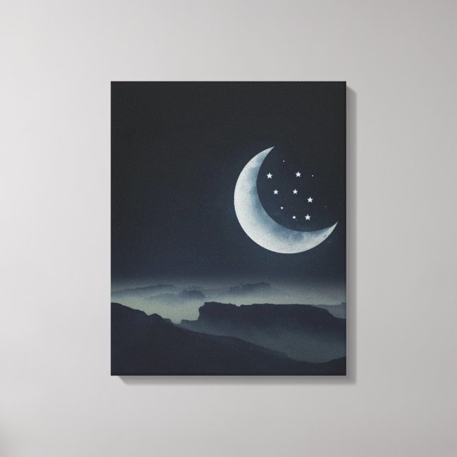 Very Nice Moon | Zazzle_Growshop. Canvas Print (Front)