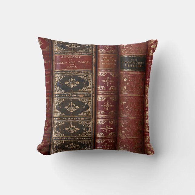 Very Old Books Throw Pillow (Front)