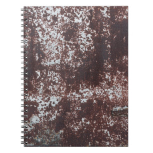 Very old rusted sheet iron. Textured metal surface Notebook