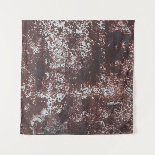Very old rusted sheet iron. Textured metal surface Tapestry