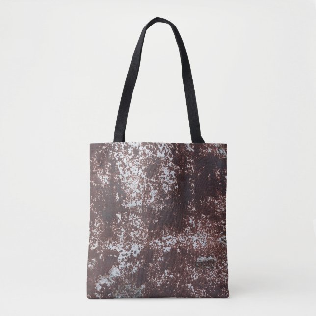 Very old rusted sheet iron. Textured metal surface Tote Bag (Front)