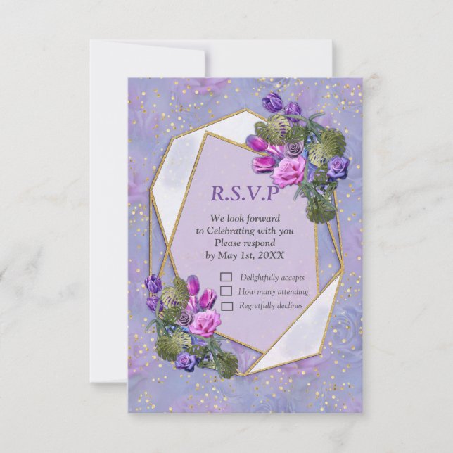 Very-Peri-blue-violet colour of the year 2022 RSVP Card (Front)