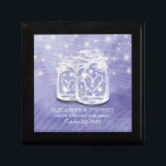 Very Peri Couple Mason Jars String Lights Wedding Gift Box<br><div class="desc">Modern Wedding Gift Box Templates - Elegant Lettering Script and Vintage Couple Mason Jars and String Lights on Very Peri Purple Violet Colour Background.
A Perfect Design for your Big Day. All text style,  colours,  sizes can be modified to fit your needs!</div>