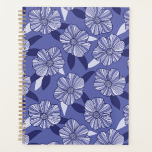 Very Peri Floral Line Art Planner