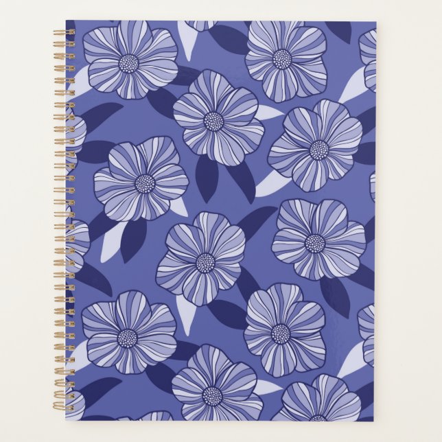 Very Peri Floral Line Art Planner (Front)