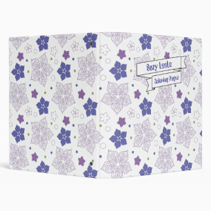 Very Peri Floral Pattern Binder