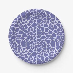 Very Peri Giraffe Print Paper Plate