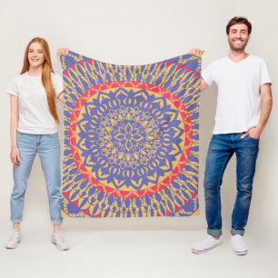 Very Peri Mandala Fleece Blanket