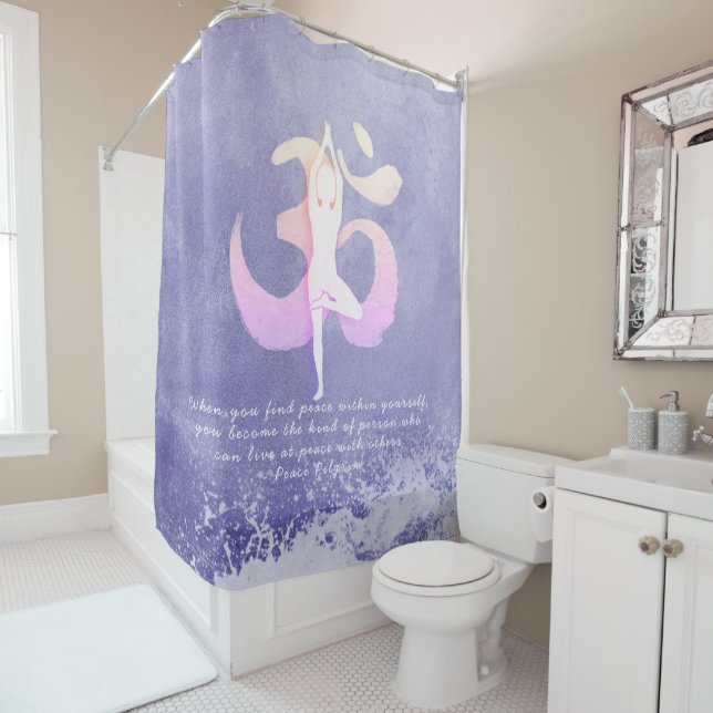 Very Peri Meditation Instructor Yoga Pose OM Quote (In Situ)