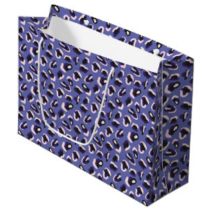Very Peri Purple Abstract Animal Print Large Gift Bag