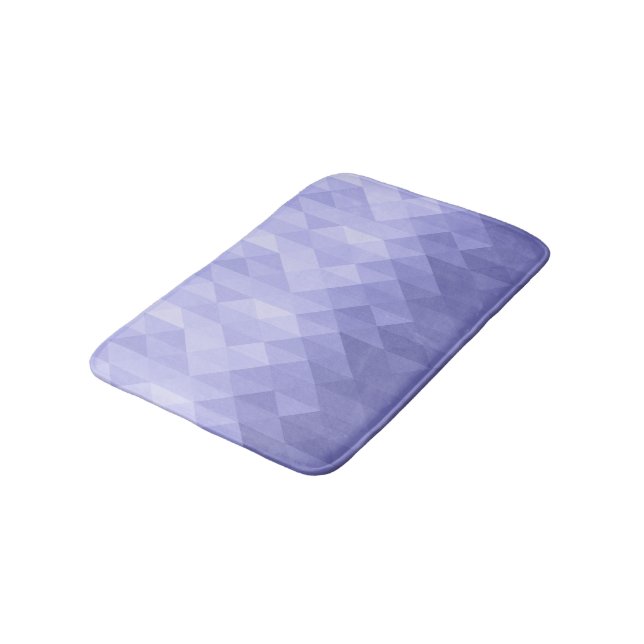 Very peri Purple violet triangle geometric squares Bath Mat (Angled)