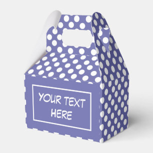 Very Peri purple white polka dots periwinkle Favor Box