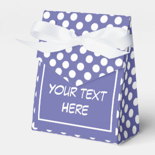 Very Peri purple white polka dots periwinkle Favor Box